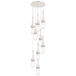 Milan Multi Light Pendant - Polished Nickel / Clear
