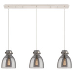 Newton Bell Linear Pendant - Polished Nickel / Smoked