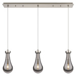 Owego Linear Multi Light Pendant - Brushed Satin Nickel / Smoked