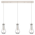 Owego Linear Multi Light Pendant - Polished Nickel / Clear