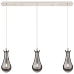 Owego Linear Multi Light Pendant - Polished Nickel / Smoked