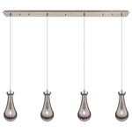 Owego Linear Multi Light Pendant - Brushed Satin Nickel / Smoked
