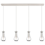 Owego Linear Multi Light Pendant - Polished Nickel / Clear
