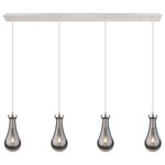 Owego Linear Multi Light Pendant - Polished Nickel / Smoked