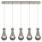 Owego Linear Multi Light Pendant - Brushed Satin Nickel / Smoked