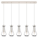Owego Linear Multi Light Pendant - Polished Nickel / Clear