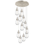 Malone Multi Light Pendant - Brushed Satin Nickel / Clear