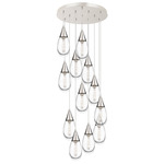 Malone Multi Light Pendant - Polished Nickel / Clear