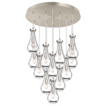 Owego Multi Light Pendant - Brushed Satin Nickel / Clear