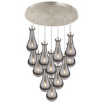 Owego Multi Light Pendant - Brushed Satin Nickel / Smoked