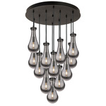Owego Multi Light Pendant - Matte Black / Smoked