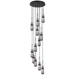 Milan Multi Light Pendant - Matte Black / Smoked