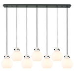 Newton Sphere Linear Multi Light Pendant - Matte Black / Frosted