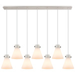 Newton Cone Linear Multi Light Pendant - Polished Nickel / Frosted