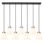 Newton Bell Linear Pendant - Matte Black / Frosted