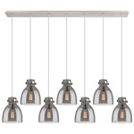 Newton Bell Linear Pendant - Polished Nickel / Smoked