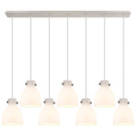 Newton Bell Linear Pendant - Polished Nickel / Frosted