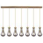 Owego Linear Multi Light Pendant - Brushed Brass / Smoked