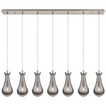 Owego Linear Multi Light Pendant - Brushed Satin Nickel / Smoked