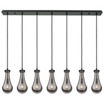 Owego Linear Multi Light Pendant - Matte Black / Smoked