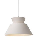 Radiance Trapezoid Pendant - Matte Black / Bisque