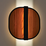 Omma Wall Sconce - Matte Black / Natural Cherry