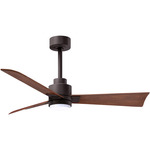 Alessandra Ceiling Fan - Textured Bronze / Walnut Tone