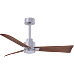 Alessandra Ceiling Fan - Brushed Nickel / Walnut Tone