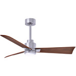 Alessandra Ceiling Fan - Brushed Nickel / Walnut Tone