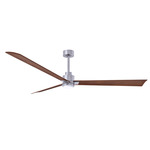 Alessandra Ceiling Fan - Brushed Nickel / Walnut Tone
