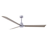 Alessandra Ceiling Fan - Brushed Nickel / Gray Ash Tone