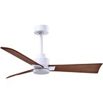 Alessandra Ceiling Fan - Matte White / Walnut Tone