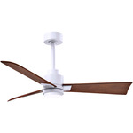 Alessandra Ceiling Fan - Matte White / Walnut Tone