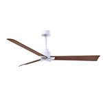 Alessandra Ceiling Fan - Matte White / Walnut Tone