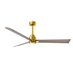 Alessandra Ceiling Fan - Brushed Brass / Gray Ash Tone