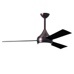 Donaire Outdoor Ceiling Fan with Light - Brushed Bronze / Matte Black