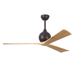 Irene Ceiling Fan - Textured Bronze / Light Maple Tone