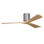 Irene Hugger Ceiling Fan - Brushed Pewter / Light Maple