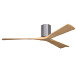 Irene Hugger Ceiling Fan - Brushed Pewter / Light Maple Tone