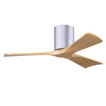 Irene Hugger Ceiling Fan - Brushed Nickel / Light Maple