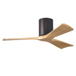 Irene Hugger Ceiling Fan - Textured Bronze / Light Maple Tone