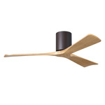Irene Hugger Ceiling Fan - Textured Bronze / Light Maple Tone