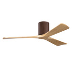 Irene Hugger Ceiling Fan - Walnut / Light Maple