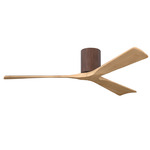 Irene Hugger Ceiling Fan - Walnut / Light Maple