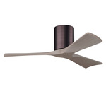 Irene Hugger Ceiling Fan - Brushed Bronze / Gray Ash Tone