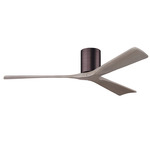 Irene Hugger Ceiling Fan - Brushed Bronze / Gray Ash