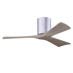 Irene Hugger Ceiling Fan - Brushed Nickel / Gray Ash Tone
