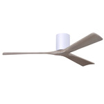 Irene Hugger Ceiling Fan - Gloss White / Gray Ash Tone