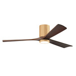 Irene Hugger Ceiling Fan - Light Maple / Walnut Tone