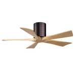Irene Hugger Ceiling Fan - Brushed Bronze / Light Maple Tone